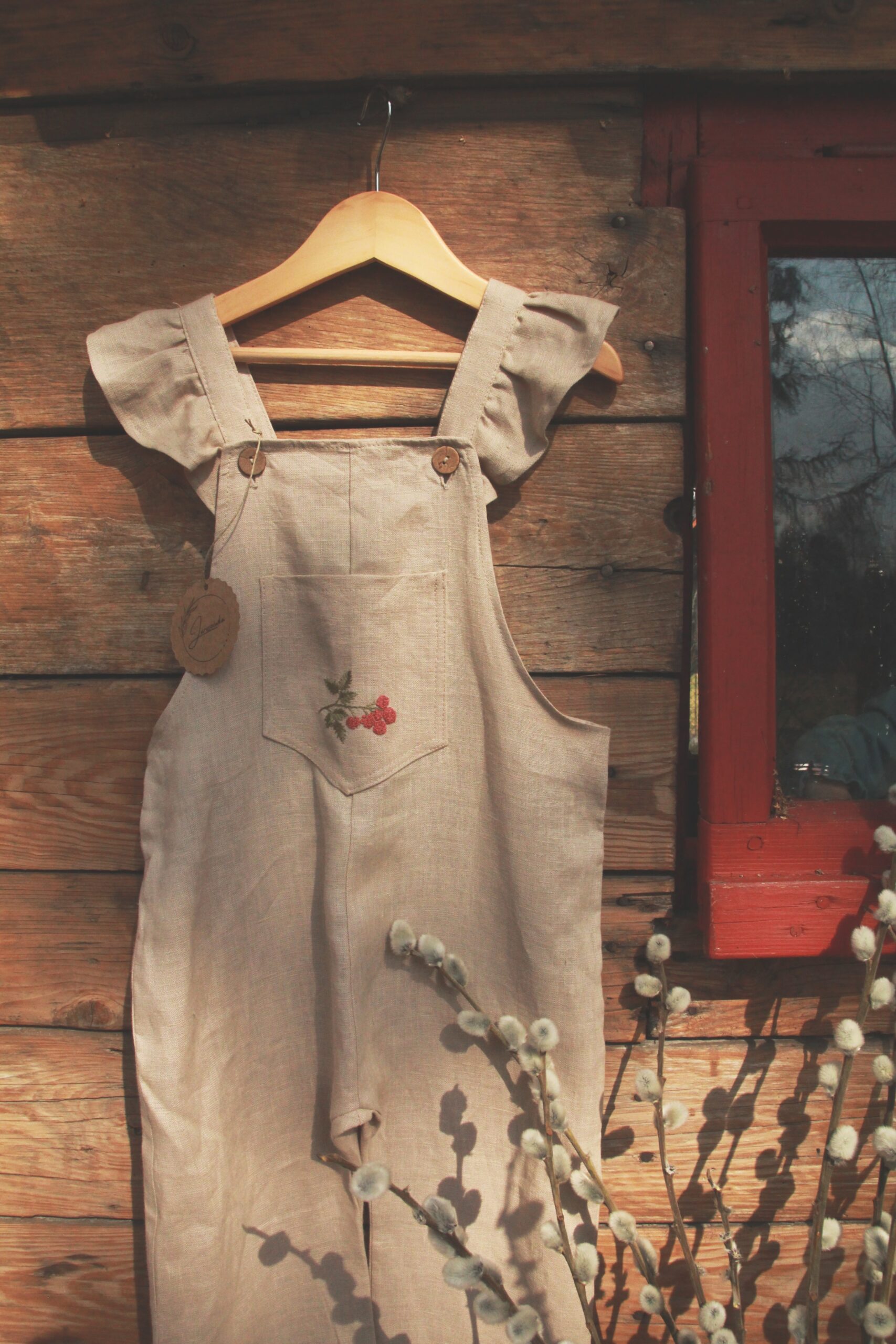 Ogrodniczki Jania długie- malina- rozm. 122